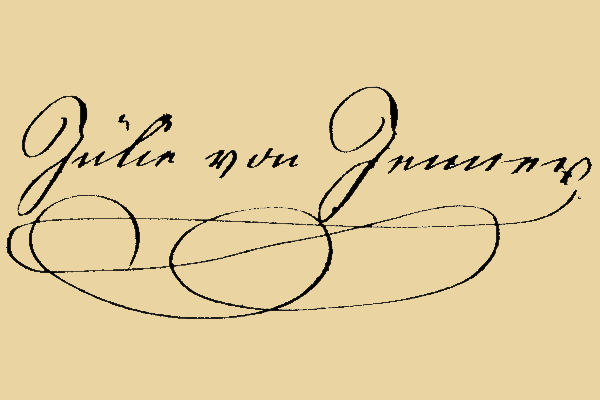 Unterschrift Julie von Jenner